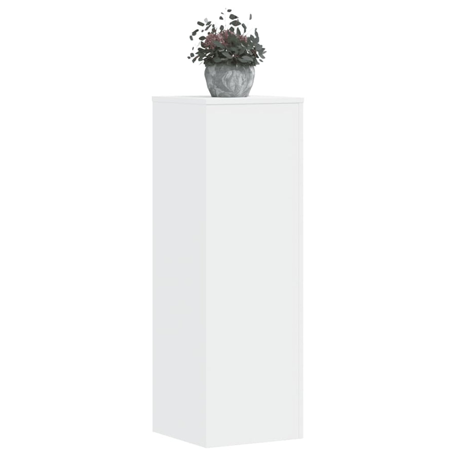 Plantenstandaards 2 st 33x33x100 cm bewerkt hout wit