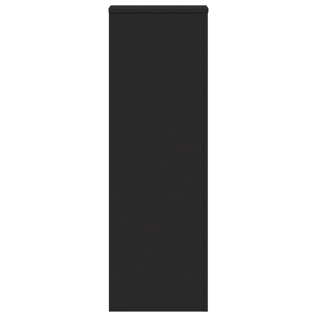 Plantenstandaards 2 st 33x33x100 cm bewerkt hout zwart