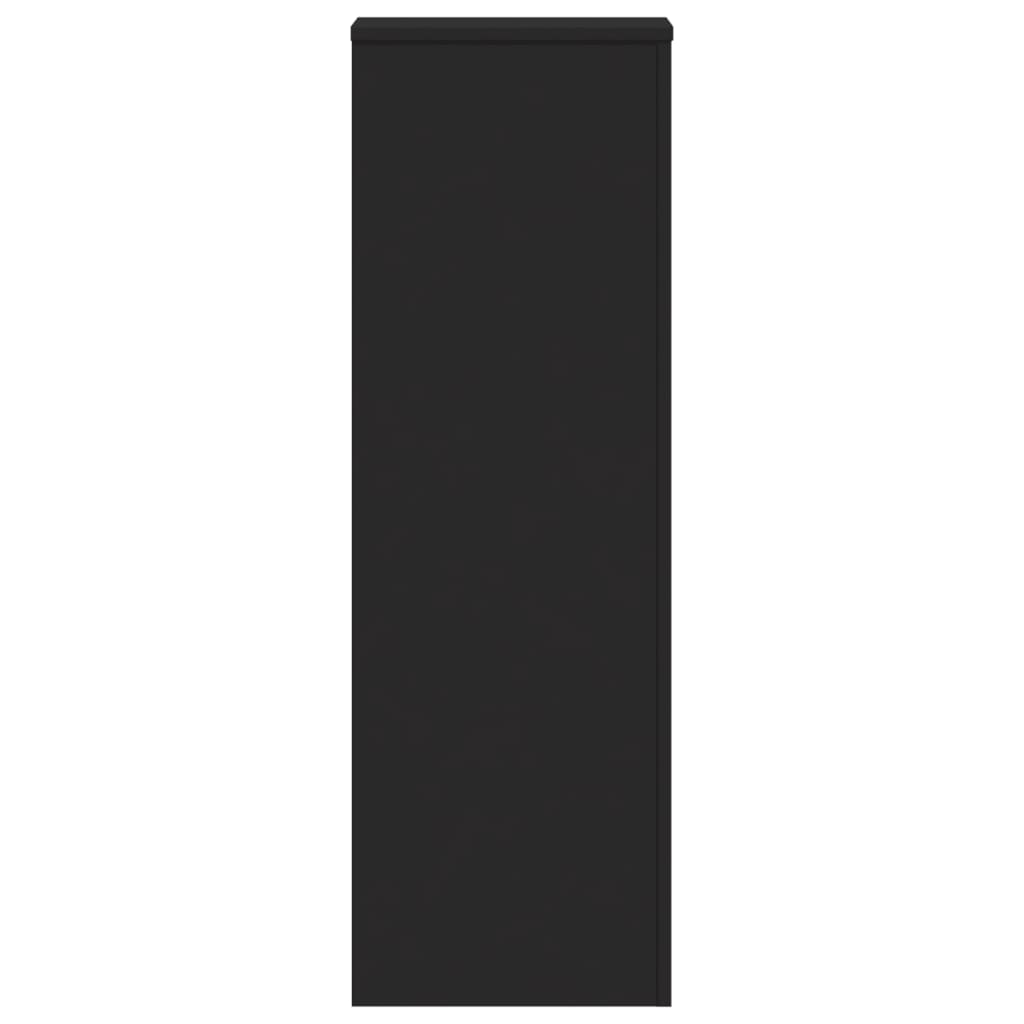 Plantenstandaards 2 st 33x33x100 cm bewerkt hout zwart