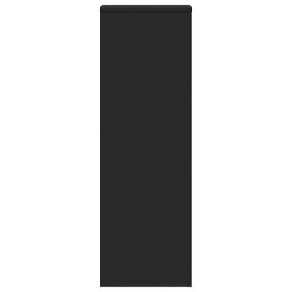 Plantenstandaards 2 st 33x33x100 cm bewerkt hout zwart