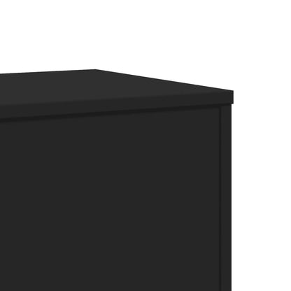 Plantenstandaards 2 st 33x33x100 cm bewerkt hout zwart