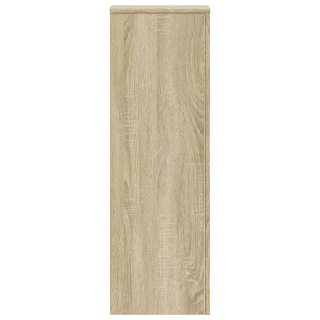 Plantenstandaards 2 st 33x33x100 cm bewerkt hout sonoma eiken