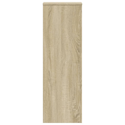 Plantenstandaards 2 st 33x33x100 cm bewerkt hout sonoma eiken