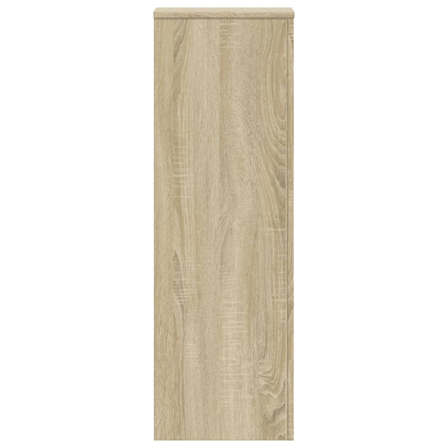Plantenstandaards 2 st 33x33x100 cm bewerkt hout sonoma eiken