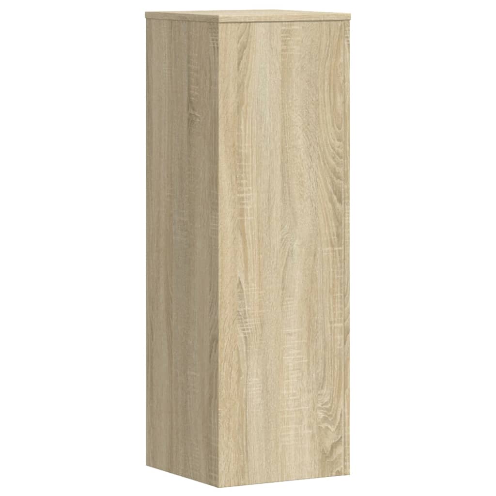 Plantenstandaards 2 st 33x33x100 cm bewerkt hout sonoma eiken