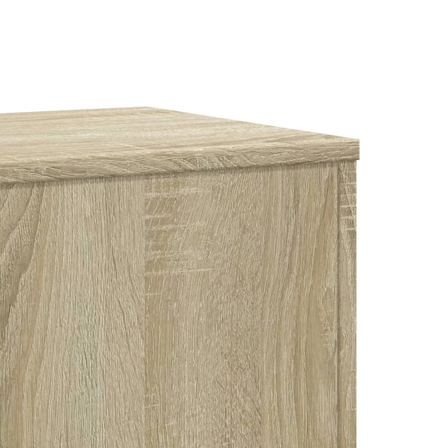 Plantenstandaards 2 st 33x33x100 cm bewerkt hout sonoma eiken
