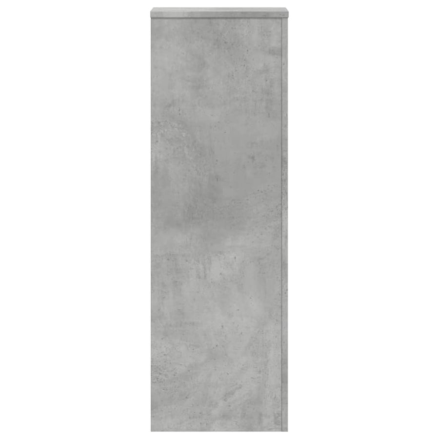Plantenstandaards 2 st 33x33x100 cm bewerkt hout betongrijs
