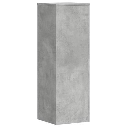Plantenstandaards 2 st 33x33x100 cm bewerkt hout betongrijs