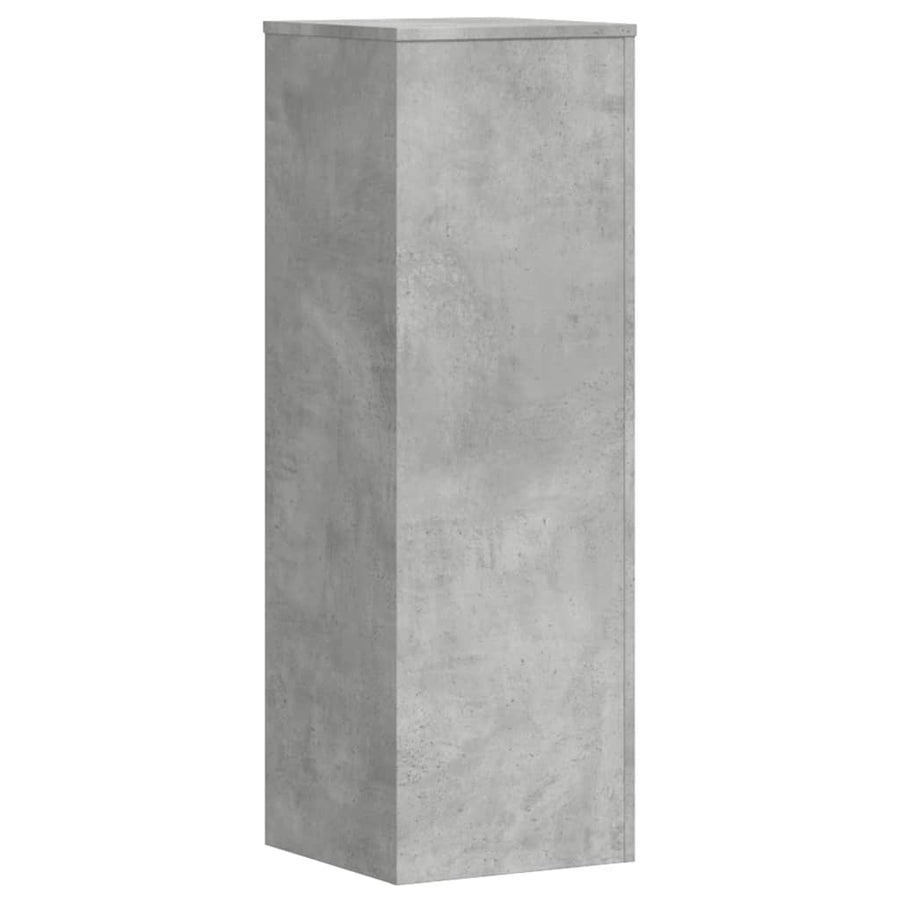 Plantenstandaards 2 st 33x33x100 cm bewerkt hout betongrijs