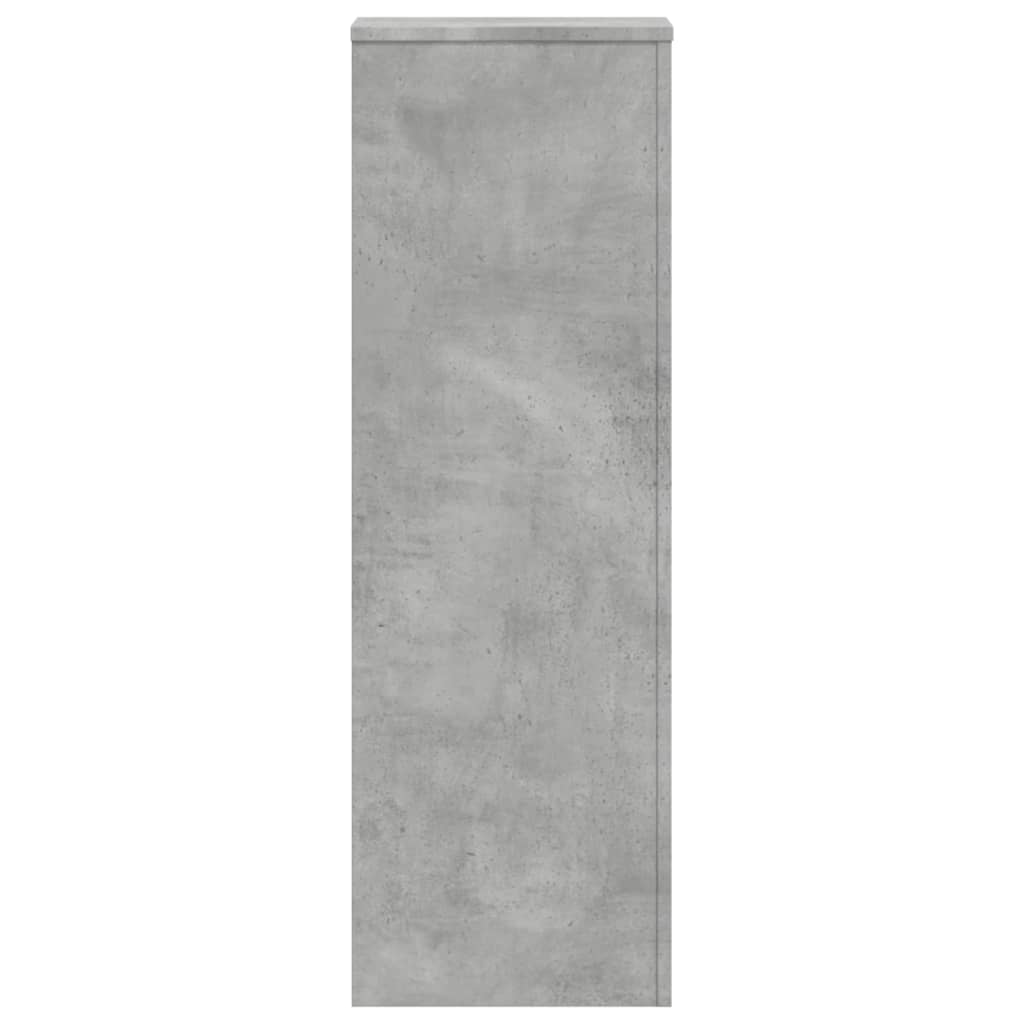 Plantenstandaards 2 st 33x33x100 cm bewerkt hout betongrijs