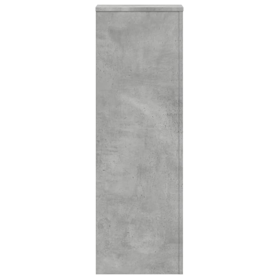 Plantenstandaards 2 st 33x33x100 cm bewerkt hout betongrijs