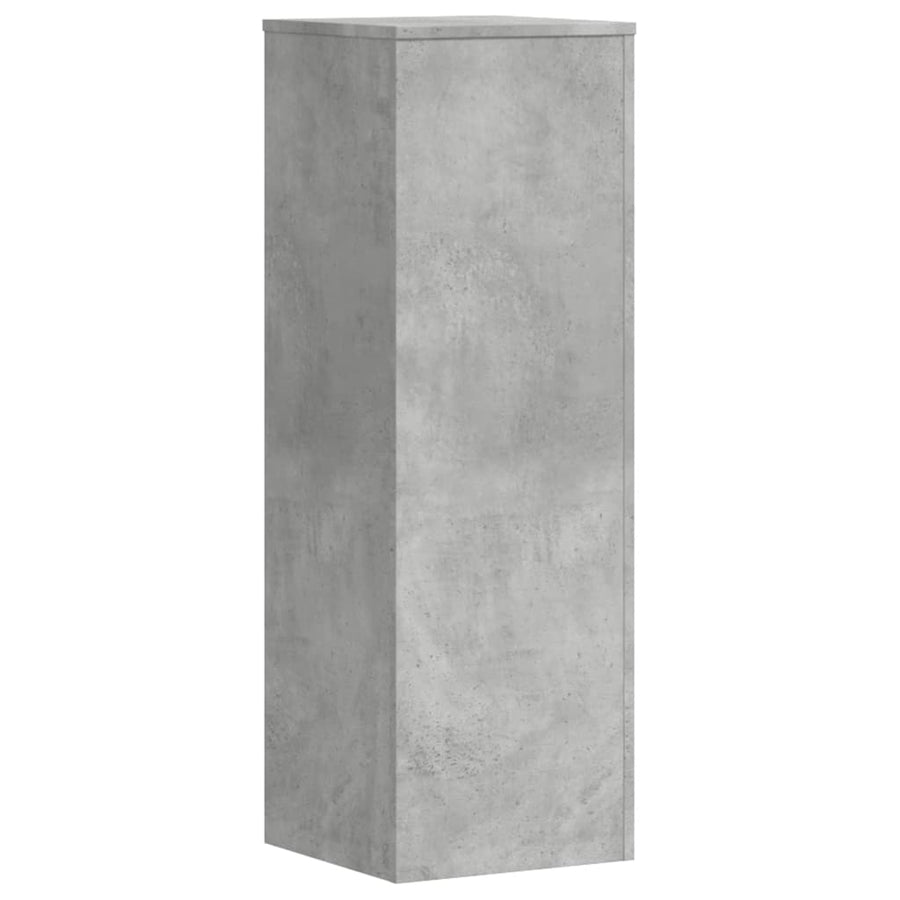 Plantenstandaards 2 st 33x33x100 cm bewerkt hout betongrijs