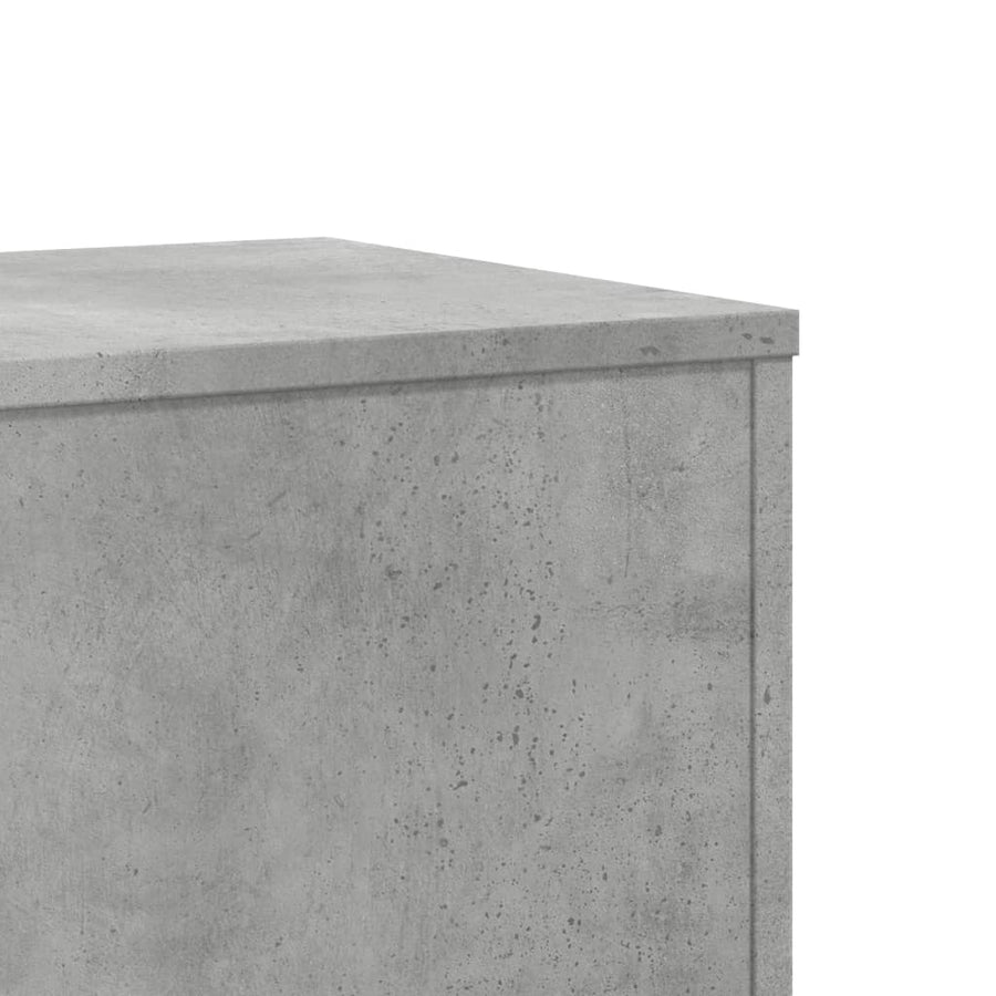 Plantenstandaards 2 st 33x33x100 cm bewerkt hout betongrijs