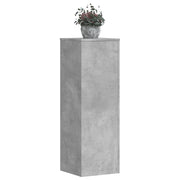 Plantenstandaard 33x33x100 cm bewerkt hout betongrijs 2 stuks