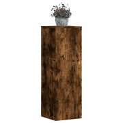 Plantenstandaard 33x33x100 cm bewerkt hout gerookt eiken 2 stuks
