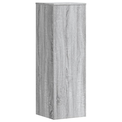 Plantenstandaards 2 st 33x33x100 cm bewerkt hout grijs sonoma
