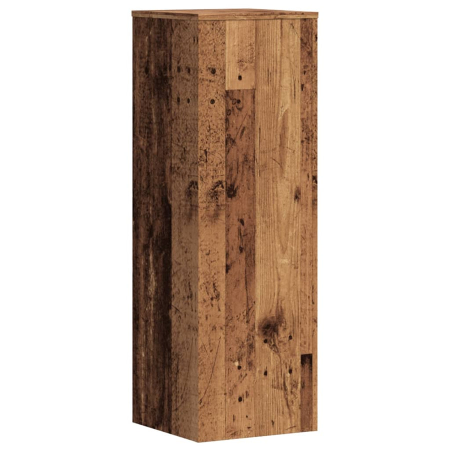 Plantenstandaards 2 st 33x33x100cm bewerkt hout oud houtkleurig