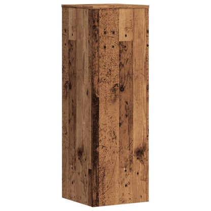 Plantenstandaards 2 st 33x33x100cm bewerkt hout oud houtkleurig