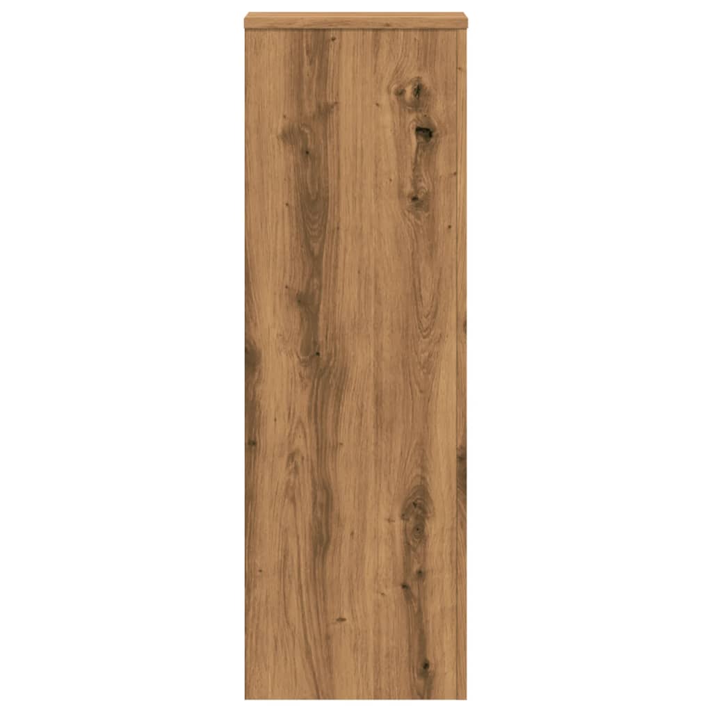 Plantenstandaards 2 st 33x33x100 cm hout artisanaal eiken