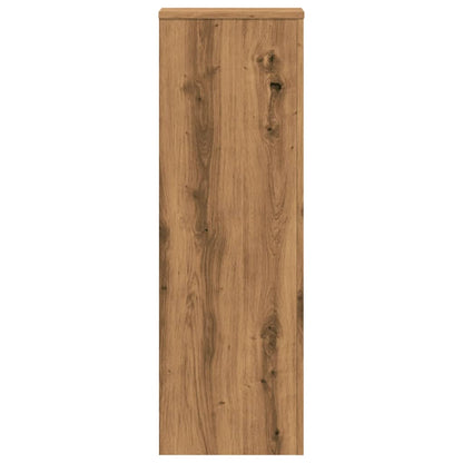 Plantenstandaards 2 st 33x33x100 cm hout artisanaal eiken