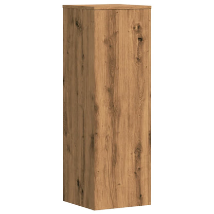 Plantenstandaards 2 st 33x33x100 cm hout artisanaal eiken