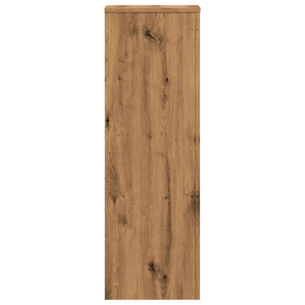 Plantenstandaards 2 st 33x33x100 cm hout artisanaal eiken