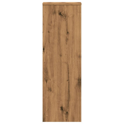 Plantenstandaards 2 st 33x33x100 cm hout artisanaal eiken