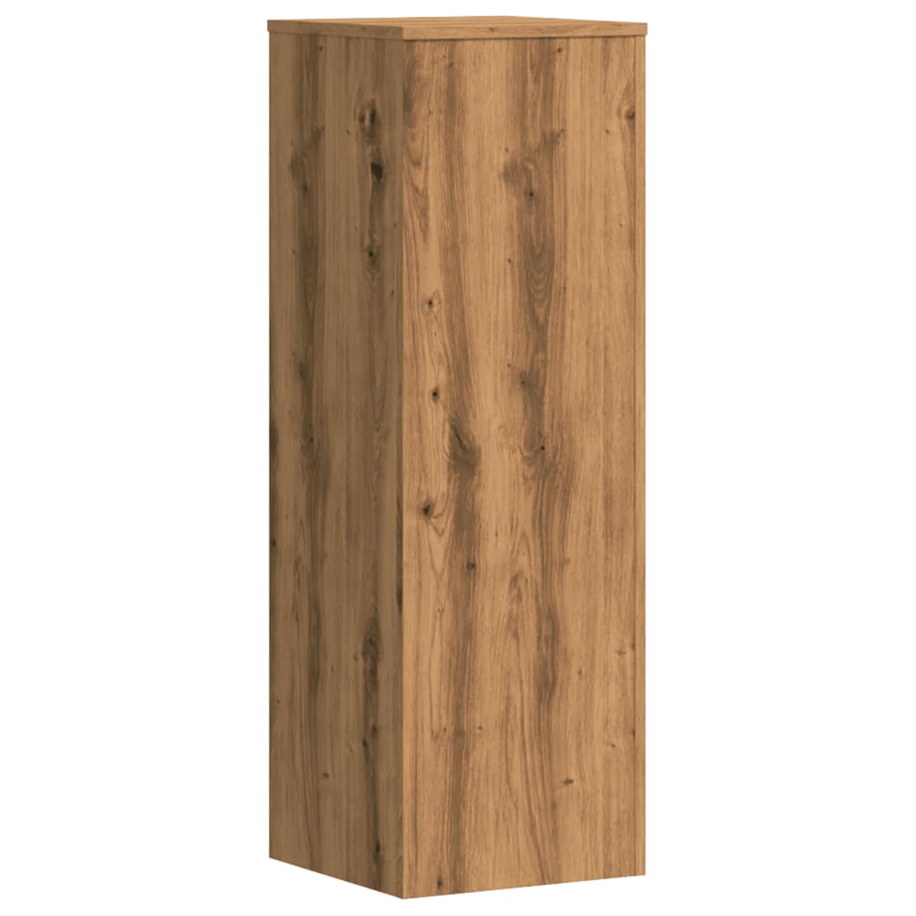 Plantenstandaards 2 st 33x33x100 cm hout artisanaal eiken