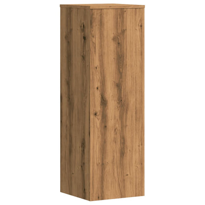 Plantenstandaards 2 st 33x33x100 cm hout artisanaal eiken