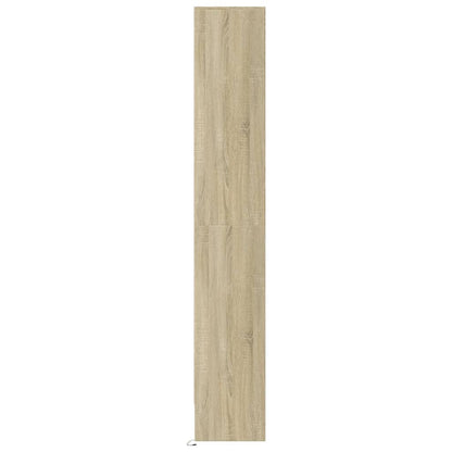 Hoge kast met LED 69x32,5x200 cm bewerkt hout sonoma eikenkleur