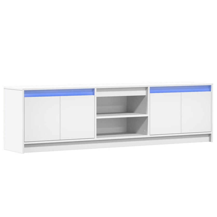 Tv-Meubel Met Led 180X34X50 Cm Bewerkt Hout 180 cm