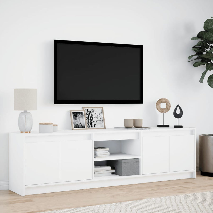 Tv-Meubel Met Led 180X34X50 Cm Bewerkt Hout 180 cm