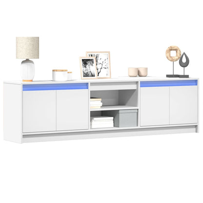 Tv-Meubel Met Led 180X34X50 Cm Bewerkt Hout 180 cm