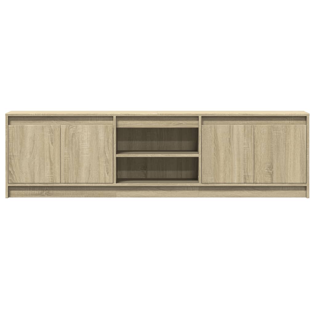 Tv-Meubel Met Led 180X34X50 Cm Bewerkt Hout Sonoma Eikenkleurig