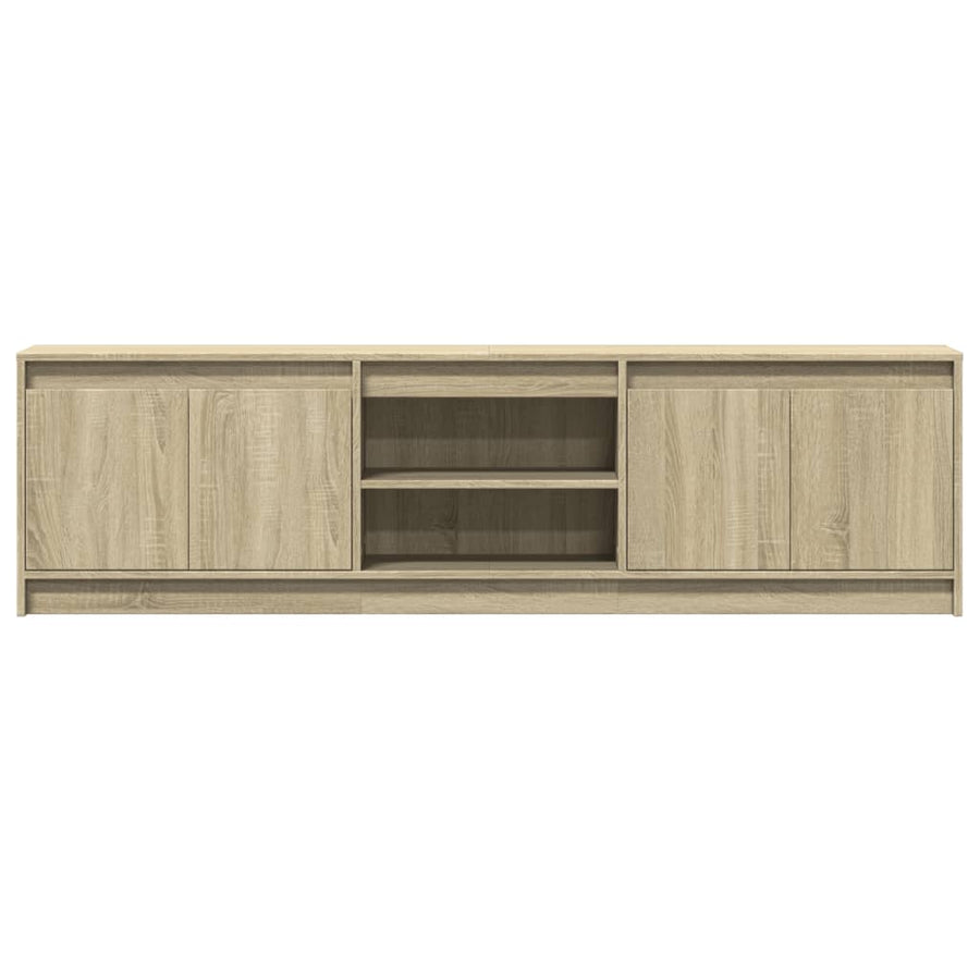 Tv-Meubel Met Led 180X34X50 Cm Bewerkt Hout Sonoma Eikenkleurig