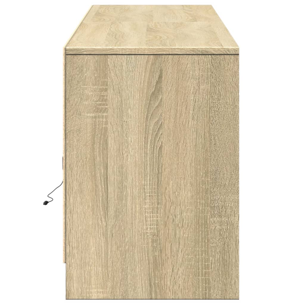 Tv-Meubel Met Led 180X34X50 Cm Bewerkt Hout Sonoma Eikenkleurig