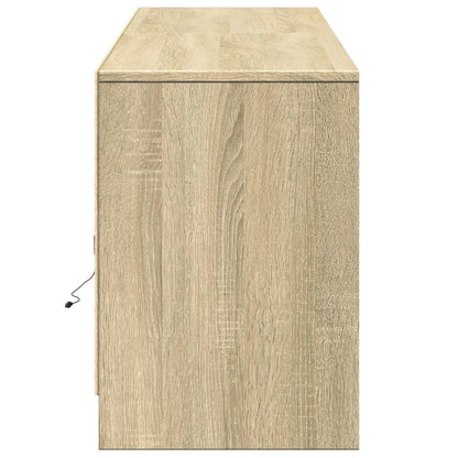 Tv-Meubel Met Led 180X34X50 Cm Bewerkt Hout Sonoma Eikenkleurig