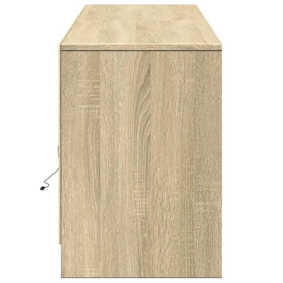 Tv-Meubel Met Led 180X34X50 Cm Bewerkt Hout Sonoma Eikenkleurig