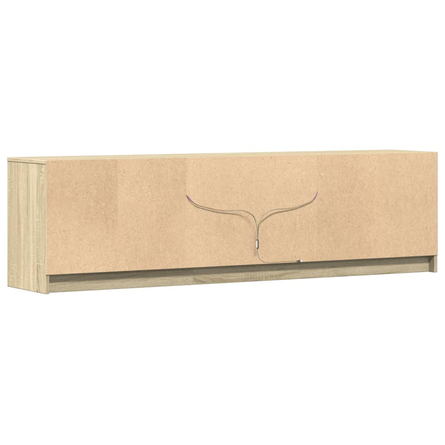 Tv-Meubel Met Led 180X34X50 Cm Bewerkt Hout Sonoma Eikenkleurig