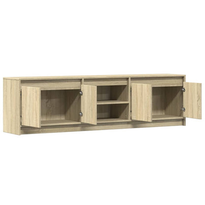 Tv-Meubel Met Led 180X34X50 Cm Bewerkt Hout Sonoma Eikenkleurig