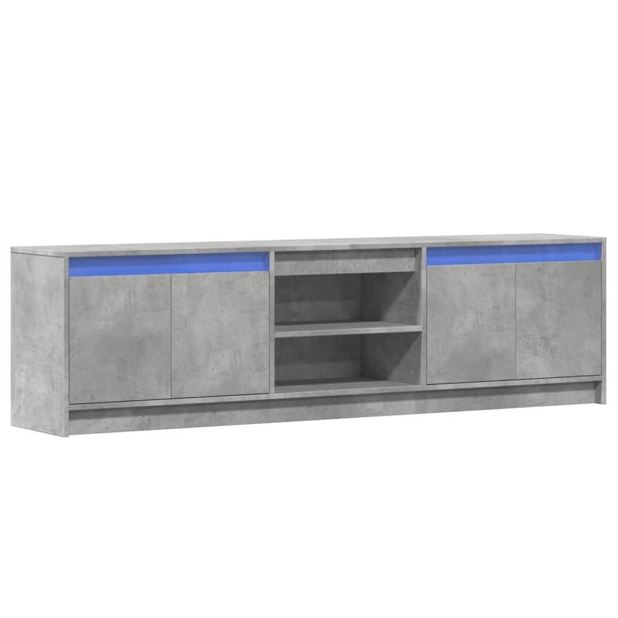 Tv-Meubel Met Led 180X34X50 Cm Bewerkt Hout 180 cm
