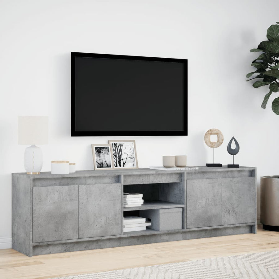 Tv-Meubel Met Led 180X34X50 Cm Bewerkt Hout 180 cm