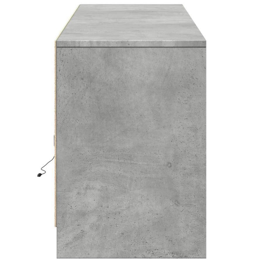 Tv-Meubel Met Led 180X34X50 Cm Bewerkt Hout 180 cm