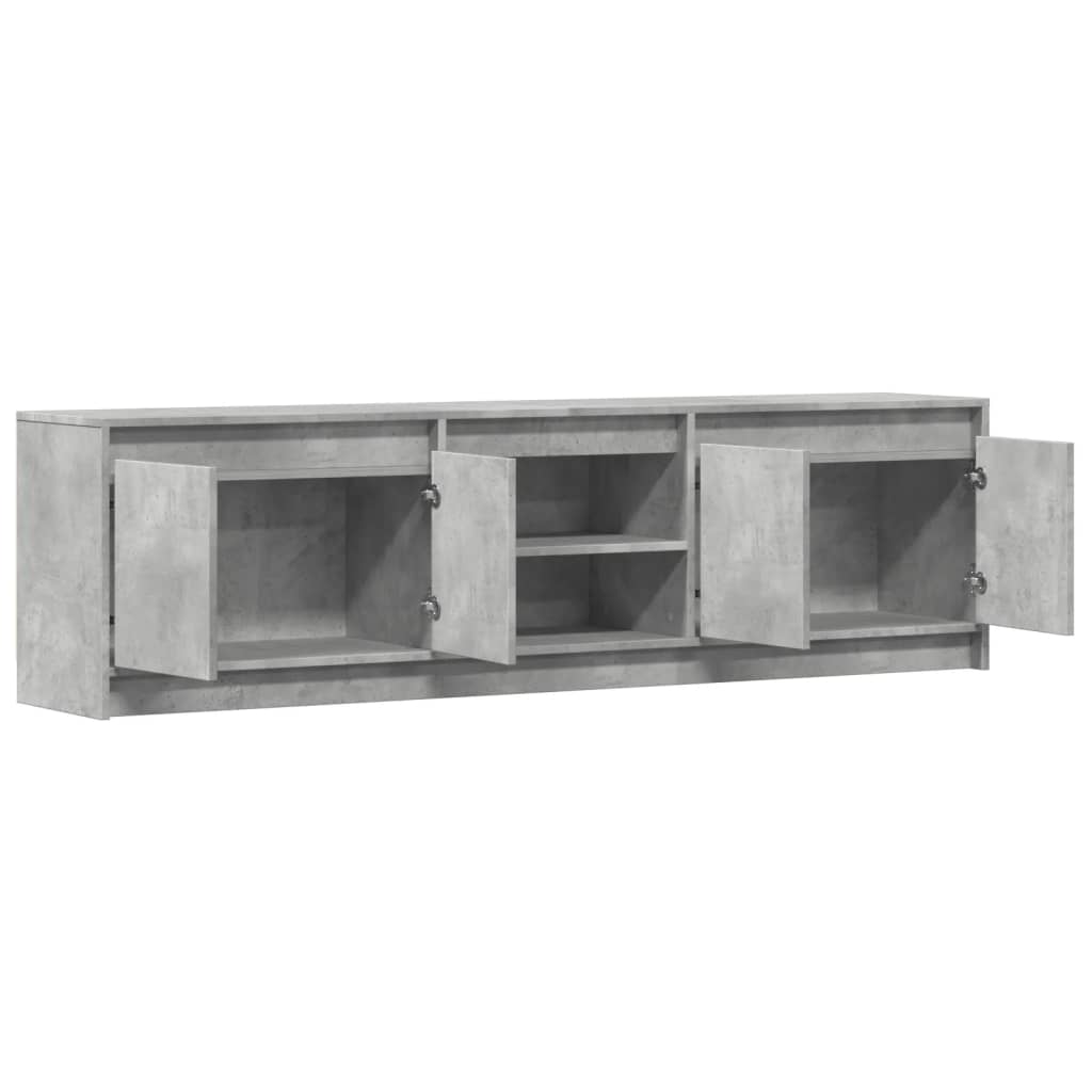 Tv-Meubel Met Led 180X34X50 Cm Bewerkt Hout 180 cm