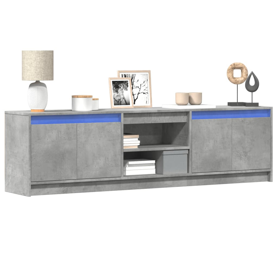 Tv-Meubel Met Led 180X34X50 Cm Bewerkt Hout 180 cm