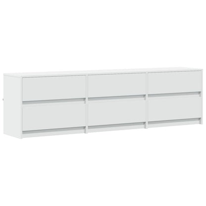 Tv-Meubel Met Led 180X34X50 Cm Bewerkt Hout 180 cm