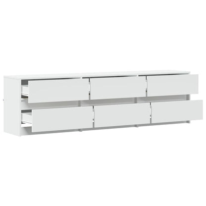 Tv-Meubel Met Led 180X34X50 Cm Bewerkt Hout 180 cm