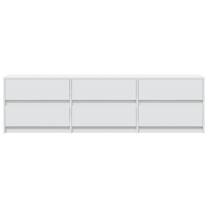 Tv-Meubel Met Led 180X34X50 Cm Bewerkt Hout 180 cm