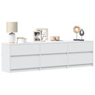 Tv-meubel 180x34x50 cm wit bewerkt hout