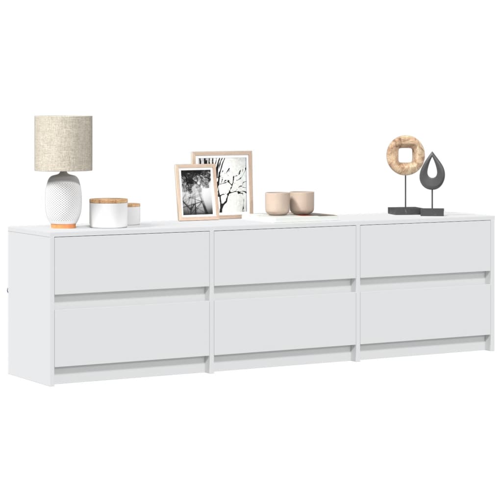 Tv-Meubel Met Led 180X34X50 Cm Bewerkt Hout 180 cm